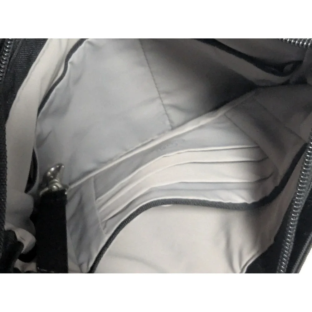 Travelon Anti-Theft Crossbody Bag Black Nylon Messenger Travel Purse RFID